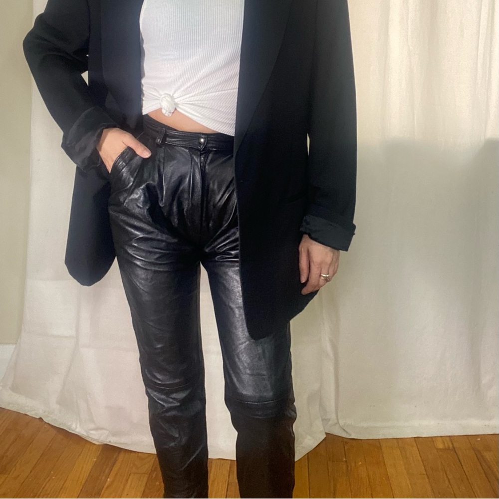 80’s Cigarette Leather Pants